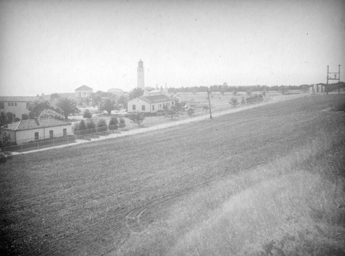 Field and light house in Palos Verdes