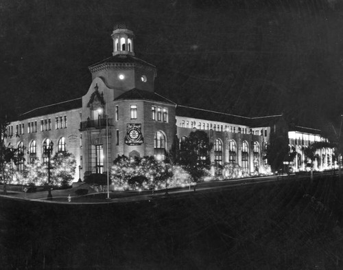 Automobile Club of Southern California at night