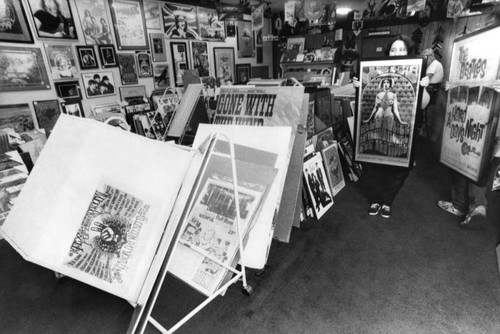 Interior of poster store