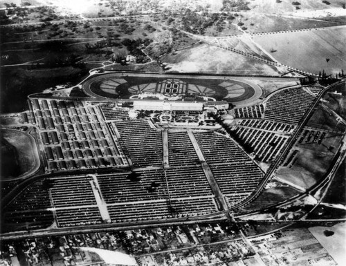 Santa Anita Park and Racetrack, aerial view 5