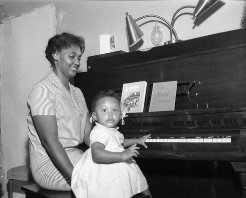 Unidentified African American family at home