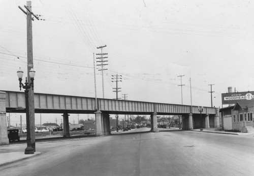 Steel bridge at Pico and San Vicente boulevards