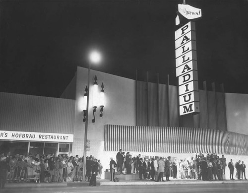 Crowd waiting at Palladium