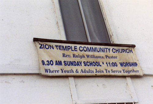 Zion Temple Community Church banner