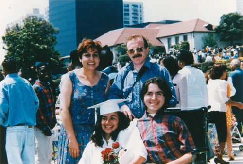 High school graduation family portrait