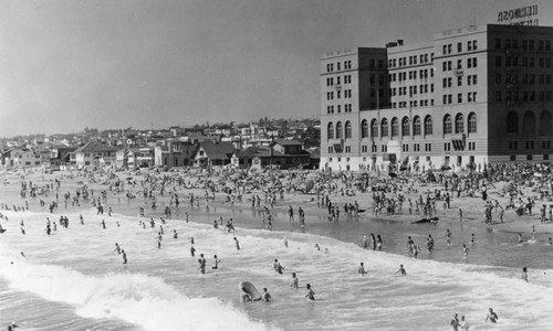 Postcard view of Hermosa Beach