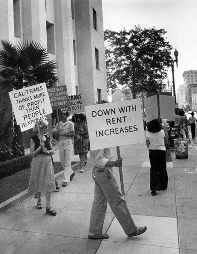 Picketing in front of Caltrans