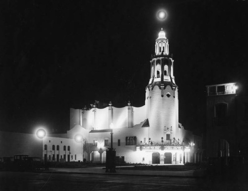 Nighttime at theater