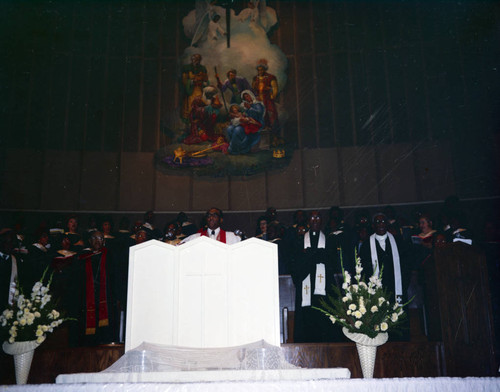 Reverend H. Hartford Brookins gives sermon at First A.M.E Church