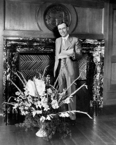 Mayor Cryer standing in his office