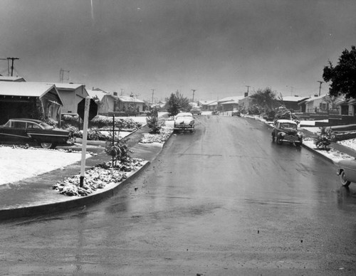 White carpet covers Tujunga