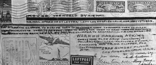 Letter traveled the world