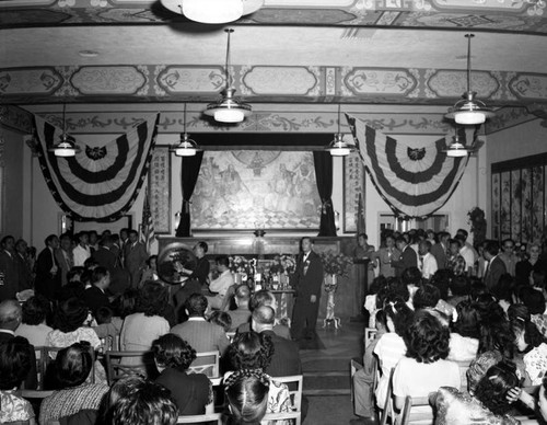 Band plays inside Lung Kong Tin Yee Association