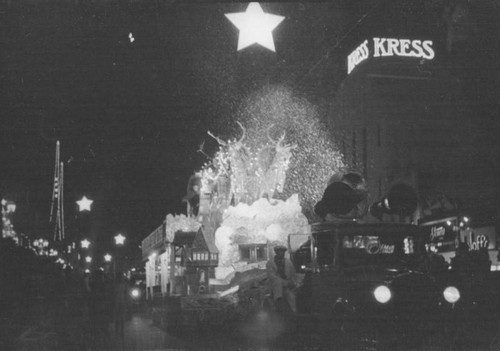 Christmas parade along Hollywood Boulevard