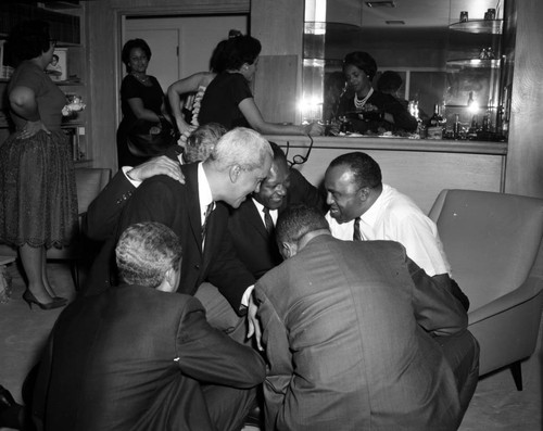 Councilman Tom Bradley and Gloria Curtis at a party