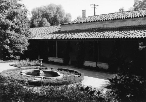 Patio of Harwood Court, Pomona College