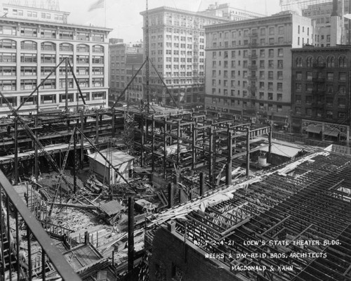 Loew's State Theatre construction site