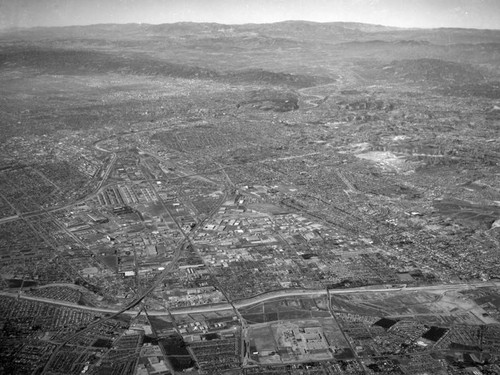 Central Manufacturing District, Commerce, looking northwest