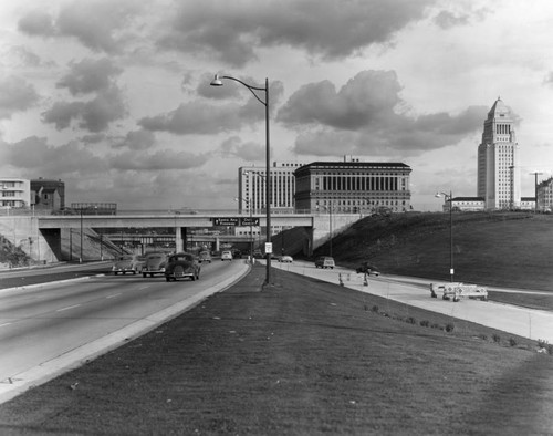 Santa Ana Freeway and Civic Center off-ramp