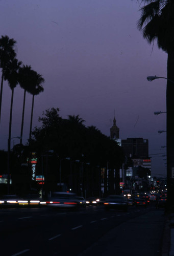 Sunset Boulevard during sunset