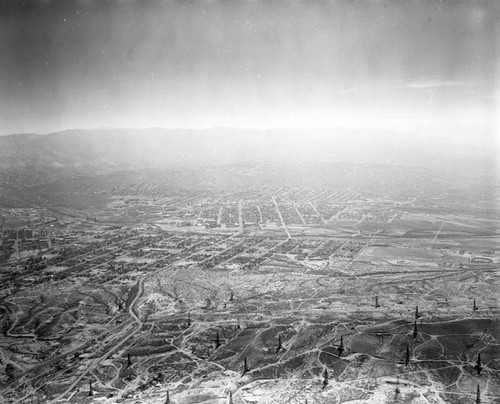 Aerial view of Taft and Franklin Field area, looking south