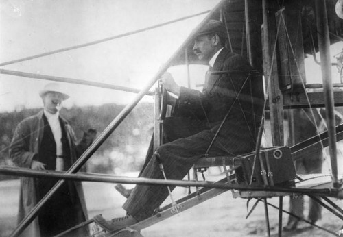 Glenn Curtiss at the controls