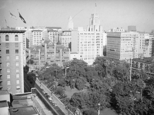 View across Pershing Square