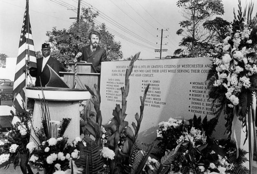 Peter Davis dedicates plaque, Veterans Day