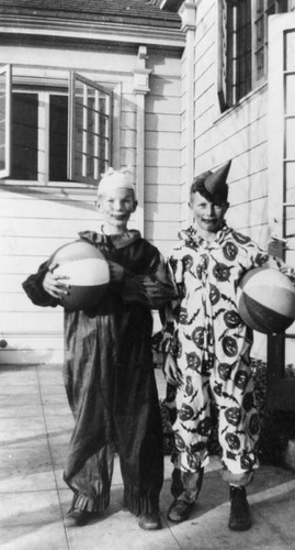 Two boys in costumes, Cypress Branch Library