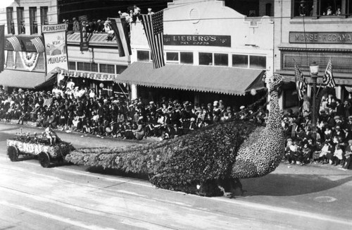 Glendale's Peacock parade float