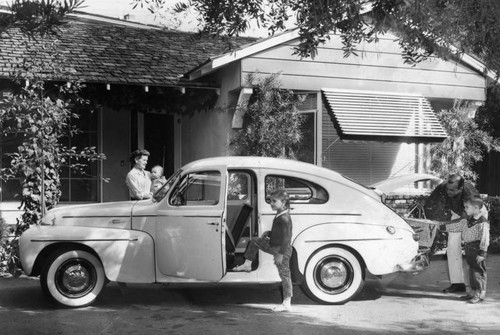 Sports car riding, family style