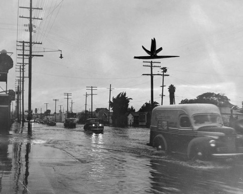 Flooded street