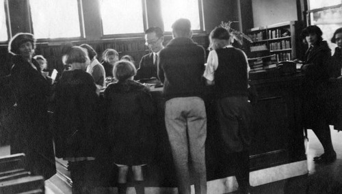 Busy Circulation Desk at the Vermont Square Branch Library