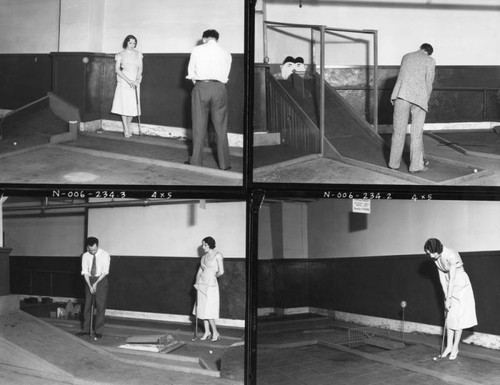 Indoor golf at the Lankershim