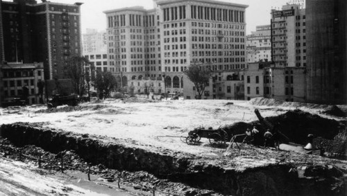 LAPL Central Library construction site