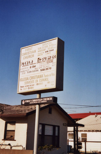 First Christian Church marquee