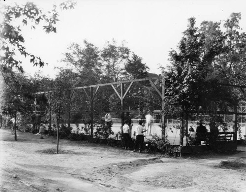 Tennis game in Highland Park