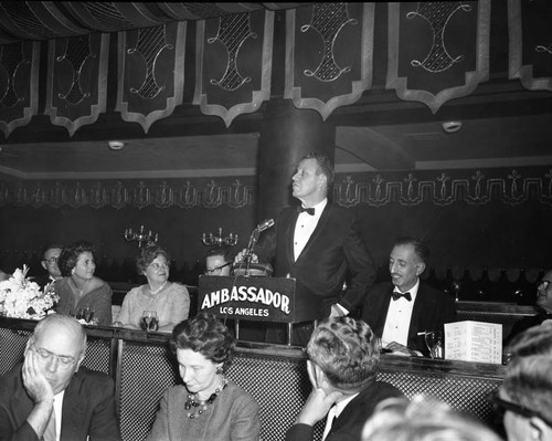 Mr. and Mrs. American Citizen of the Year award at the Cocoanut Grove nightclub