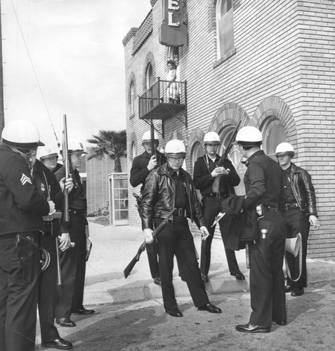 Police officers briefing