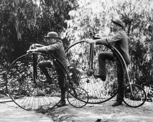 Two boys with their bicycles