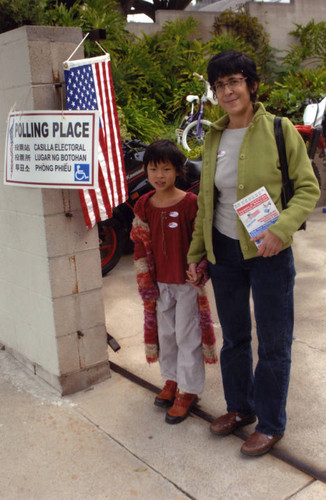 En route to vote, Echo Park