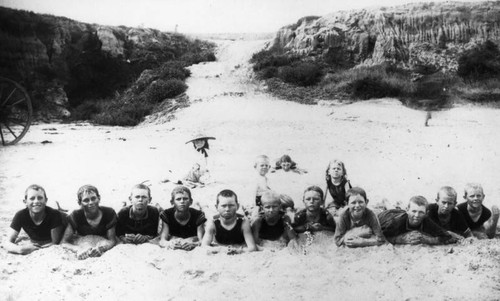 Group of children on the beach