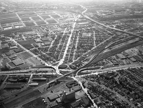 Atlantic Boulevard, Eastern Avenue, Central Manufacturing District, looking southwest