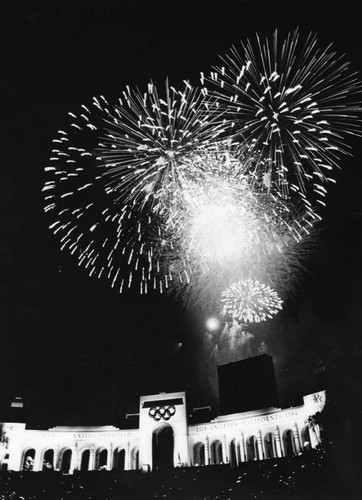 Fireworks above the Coliseum