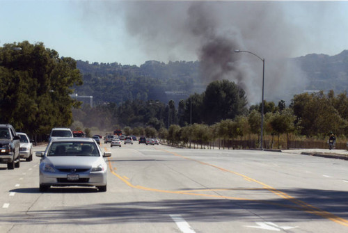 Fire in the hills of Van Nuys