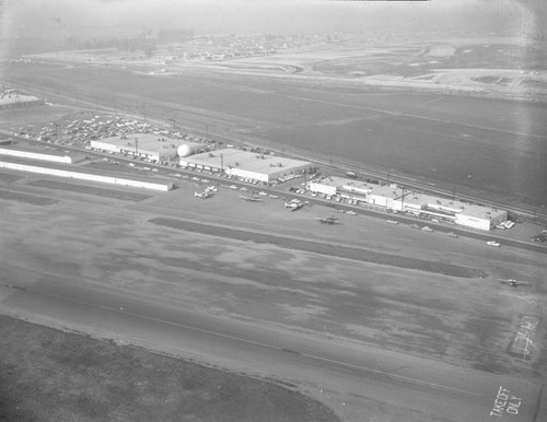 Hughes Aircraft and Fullerton Airport, looking northwest