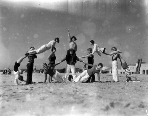 Acrobats at the 1928 Pacific Southwest Exposition