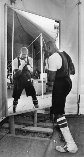 Hagler at the gym