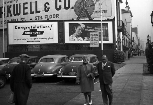 Strolling down Wilshire Boulevard