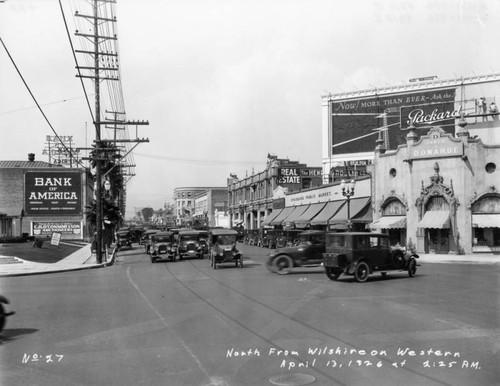 Western Avenue, north from Wilshire Boulevard